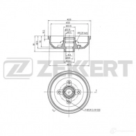 Тормозной барабан ZEKKERT BS-5079 Opel Corsa (B) 2 Хэтчбек 1.7 D (F08) 60 л.с. 1996 – 2000 6OUJ Z