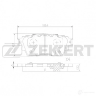 Тормозные колодки дисковые, комплект ZEKKERT Z Q6OSF0 1439902456 BS-3069