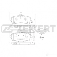Тормозные колодки дисковые, комплект ZEKKERT 1439902450 BS-3063 1 DVZP4F