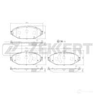 Тормозные колодки дисковые, комплект ZEKKERT Mercedes E-Class (S213) 5 Универсал 2.0 E 220 d (2104) 194 л.с. 2016 – наст. время 4D4F 22 BS-3057