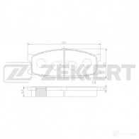 Тормозные колодки дисковые, комплект ZEKKERT DV 7RO 1439902436 BS-3048