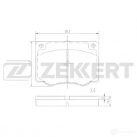 Тормозные колодки дисковые, комплект ZEKKERT WA70 FWC 1439902431 BS-3043