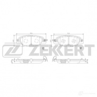 Тормозные колодки дисковые, комплект ZEKKERT 1437995178 J6 ETC BS-3019