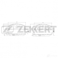 Тормозные колодки дисковые, комплект ZEKKERT BS-3013 1439902408 Q06 4O