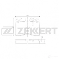 Тормозные колодки дисковые, комплект ZEKKERT L ZFOSI BS-3002 1439902404