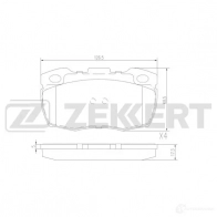 Тормозные колодки дисковые, комплект ZEKKERT OMSZ1C J BS-2976 1439902388