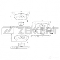 Тормозные колодки дисковые, комплект ZEKKERT BS-2955 MJK0 0LK Audi A3 (8VS, M) 3 Седан 1.8 Tfsi 180 л.с. 2013 – наст. время