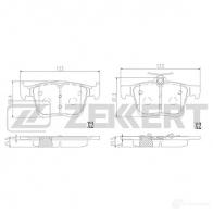 Тормозные колодки дисковые, комплект ZEKKERT IJ ZFV2 BS-2952 1437995194