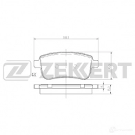 Тормозные колодки дисковые, комплект ZEKKERT YT 3CZC BS-2945 1437995839
