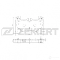 Тормозные колодки дисковые, комплект ZEKKERT 3 N6RN83 BS-2943 1439902371
