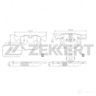 Тормозные колодки дисковые, комплект ZEKKERT BS-2922 1437995256 JYH 05N