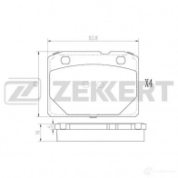 Тормозные колодки дисковые, комплект ZEKKERT Lada 2102 (02) 1 Универсал 1300 (VAZ-21021) 67 л.с. 1981 – 1982 BS-2901 0 O23N