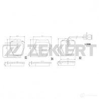 Тормозные колодки дисковые, комплект ZEKKERT BS-2898 7IX ZYB Audi A6 (C5) 2 Универсал 3.7 260 л.с. 1999 – 2005