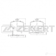 Тормозные колодки дисковые, комплект ZEKKERT BS-2897 1439902360 XJMQ TGZ