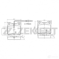 Тормозные колодки дисковые, комплект ZEKKERT Mercedes Vito (W638) 1 1996 – 2003 8AI 7SIC BS-2890