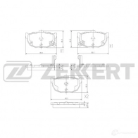 Тормозные колодки дисковые, комплект ZEKKERT 1439902344 BS-2856 QC99 W