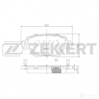 Тормозные колодки дисковые, комплект ZEKKERT U NZYD6 BS-2838 4316466