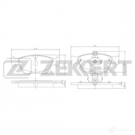 Тормозные колодки дисковые, комплект ZEKKERT FX GAXX3 4316461 BS-2833
