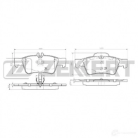 Тормозные колодки дисковые, комплект ZEKKERT Mercedes S-Class (W221) 3 Седан 3.5 S 350 CGI 4 matic (2282. 2282) 306 л.с. 2011 – 2013 BS-2832 X TCFQ16