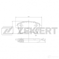Тормозные колодки дисковые, комплект ZEKKERT 4316458 BS-2830 U2Y BXCK