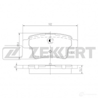 Тормозные колодки дисковые, комплект ZEKKERT Citroen C4 Grand Picasso 1 (UA, PF2) Минивэн 1.6 HDi 109 л.с. 2006 – 2011 MQC9AQ D BS-2824
