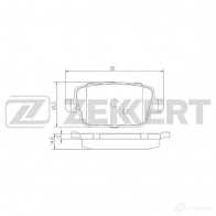 Тормозные колодки дисковые, комплект ZEKKERT Ford S-Max 1 (CA1, WS) Минивэн 2.3 160 л.с. 2007 – 2014 BS-2821 XXI NP