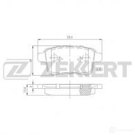 Тормозные колодки дисковые, комплект ZEKKERT BS-2819 Mercedes Citan (W415) 1 Фургон 109 CDI (415.603, 415.605) 95 л.с. 2019 – наст. время 8YVQ K4E