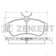 Тормозные колодки дисковые, комплект ZEKKERT Nissan Primera (P11) 2 Хэтчбек 2.0 16V 131 л.с. 1996 – 2002 BS-2805 0J1 OQ