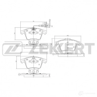 Тормозные колодки дисковые, комплект ZEKKERT AVFU 1 4316429 BS-2797
