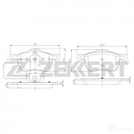 Тормозные колодки дисковые, комплект ZEKKERT 4316427 G BCNW0 BS-2760