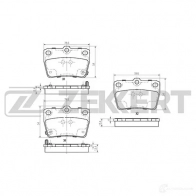 Тормозные колодки дисковые, комплект ZEKKERT BS-2702 4316415 MZ ZID2