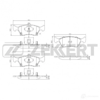 Тормозные колодки дисковые, комплект ZEKKERT ZY R12B BS-2692 4316412