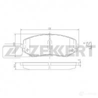 Тормозные колодки дисковые, комплект ZEKKERT BS-2620 4316409 AVUJ X9B