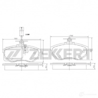Тормозные колодки дисковые, комплект ZEKKERT BS-2541 D 6AVH 1275150299