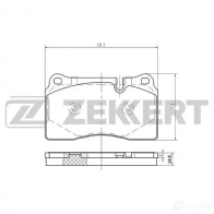 Тормозные колодки дисковые, комплект ZEKKERT 1275150295 ARB2W 66 BS-2540