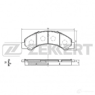 Тормозные колодки дисковые, комплект ZEKKERT 1275149495 0FY GO7 BS-2454