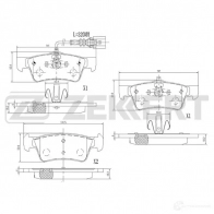 Тормозные колодки дисковые, комплект ZEKKERT Volkswagen Multivan (T5, 7HM) 1 Минивэн BS-2450 Q GU76