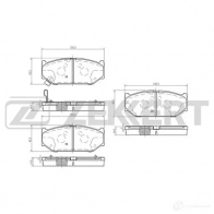 Тормозные колодки дисковые, комплект ZEKKERT ZCE7I TD 1275149321 BS-2434