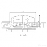 Тормозные колодки дисковые, комплект ZEKKERT 1275149261 C BTFQZJ BS-2432