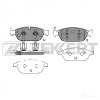 Тормозные колодки дисковые, комплект ZEKKERT 2 HU9T0 1275149063 BS-2425