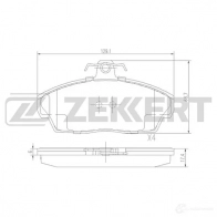 Тормозные колодки дисковые, комплект ZEKKERT Gas Volga (3110) 2 Седан 2.4 100 л.с. 1997 – 2010 PM 2M3IV BS-2386