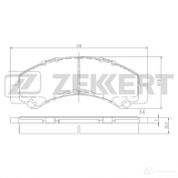 Тормозные колодки дисковые, комплект ZEKKERT 1439902335 BS-2377 3 XXULG