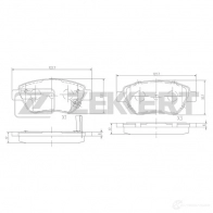 Тормозные колодки дисковые, комплект ZEKKERT 4316395 JZQI 4J BS-2343