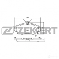 Тормозные колодки дисковые, комплект ZEKKERT Z97 E4ZZ BS-2313 4316391