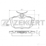 Тормозные колодки дисковые, комплект ZEKKERT 4316383 J2 EZCX BS-2226