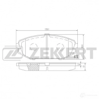Тормозные колодки дисковые, комплект ZEKKERT BS-2167 1275148219 34N 80