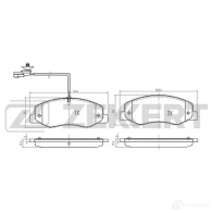 Тормозные колодки дисковые, комплект ZEKKERT Nissan NV400 (X62) 1 2011 – 2020 3 JPWCXL BS-2165