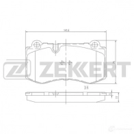 Тормозные колодки дисковые, комплект ZEKKERT 1275148167 A 4LPB73 BS-2164