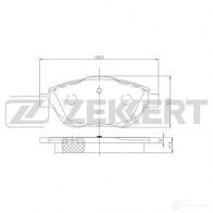 Тормозные колодки дисковые, комплект ZEKKERT Peugeot 2008 2 (U) Кроссовер 1.2 THP / PureTech USHNNS 155 л.с. 2019 – наст. время BS-2157 YP2 0M