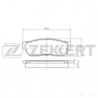 Тормозные колодки дисковые, комплект ZEKKERT BS-2156 1275148121 V VJ4B8